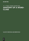 Cover: Anatomy of a word-class - De Gruyter Mouton