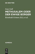 Cover: Methusalem oder Der ewige B&uuml;rger - De Gruyter Mouton