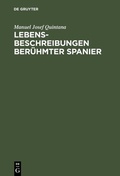 Cover: Lebensbeschreibungen ber&uuml;hmter Spanier - De Gruyter