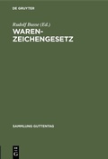 Cover: Warenzeichengesetz - De Gruyter