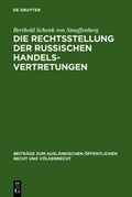Cover: Die Rechtsstellung der russischen Handelsvertretungen - De Gruyter