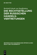 Cover: Die Rechtsstellung der russischen Handelsvertretungen - De Gruyter
