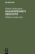 Cover: Shakespeare's Gedichte - De Gruyter
