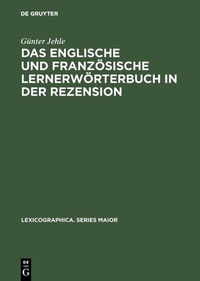 Abbildung von: Das englische und französische Lernerwörterbuch in der Rezension - De Gruyter