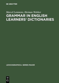 Abbildung von: Grammar in English learners' dictionaries - De Gruyter