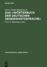 Abbildung von: Das »Wörterbuch der deutschen Gegenwartssprache« - De Gruyter