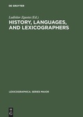 Cover: History, languages, and lexicographers - De Gruyter