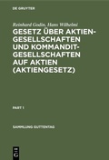 Cover: Gesetz &uuml;ber Aktiengesellschaften und Kommanditgesellschaften auf Aktien (Aktiengesetz) - De Gruyter