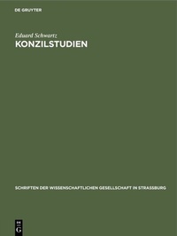 Abbildung von: Konzilstudien - De Gruyter