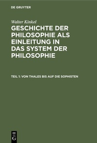 Abbildung von: Von Thales bis auf die Sophisten - De Gruyter
