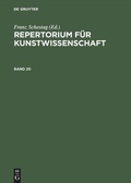 Cover: Repertorium f&uuml;r Kunstwissenschaft. Band 20 - De Gruyter