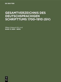 Abbildung von: Beri - Bern - De Gruyter Saur