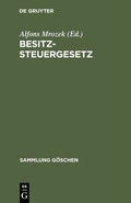 Cover: Besitzsteuergesetz - De Gruyter