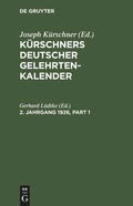 Cover: K&uuml;rschners Deutscher Gelehrten-Kalender. 2. Jahrgang 1926 - De Gruyter