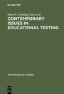Cover: Contemporary issues in educational testing - De Gruyter Mouton