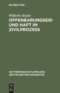 Cover: Offenbarungseid und Haft im Zivilproze&szlig; - De Gruyter