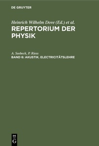 Abbildung von: Akustik. Electricitätslehre - De Gruyter