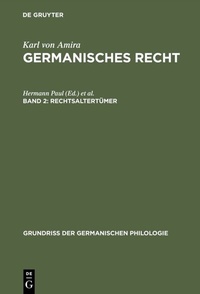 Abbildung von: Rechtsaltertümer - De Gruyter