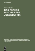 Cover: Das Pathos in Schillers Jugendlyrik - De Gruyter