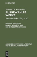 Cover: Gedichte und Gedicht&uuml;bertragungen - De Gruyter