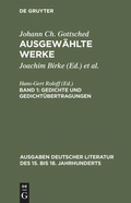 Cover: Gedichte und Gedicht&uuml;bertragungen - De Gruyter