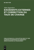 Cover: Exc&eacute;dents externes et correction du taux de change - De Gruyter Mouton
