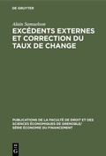 Cover: Exc&eacute;dents externes et correction du taux de change - De Gruyter Mouton