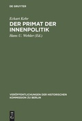 Cover: Der Primat der Innenpolitik - De Gruyter