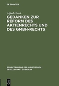 Abbildung von: Gedanken zur Reform des Aktienrechts und des GmbH-Rechts - De Gruyter