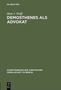 Enlarge image Cover: Demosthenes als Advokat - De Gruyter