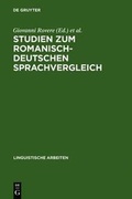 Cover: Studien zum romanisch-deutschen Sprachvergleich - De Gruyter