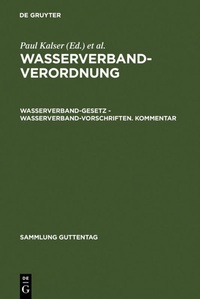 Enlarge image Cover: Wasserverbandverordnung - De Gruyter