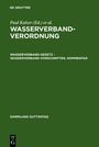 Cover: Wasserverbandverordnung - De Gruyter