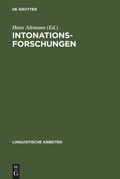Cover: Intonationsforschungen - De Gruyter