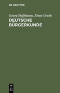 Cover: Deutsche B&uuml;rgerkunde - De Gruyter