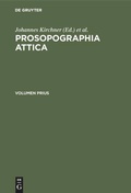Cover: Prosopographia Attica - De Gruyter