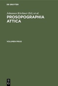 Cover: Prosopographia Attica - De Gruyter