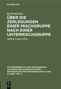 Abbildung von: Über die Zerlegungen einer Mischgruppe nach einer Untermischgruppe - De Gruyter