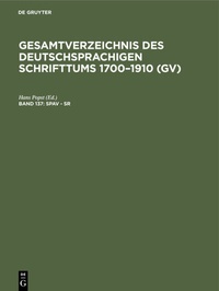 Abbildung von: Spav - Sr - De Gruyter Saur