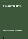 Cover: Enfant et soci&eacute;t&eacute;s - De Gruyter Mouton