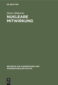 Cover: Nukleare Mitwirkung - De Gruyter