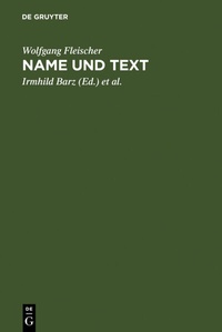Enlarge image Cover: Name und Text - De Gruyter
