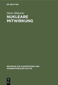 Cover: Nukleare Mitwirkung - De Gruyter