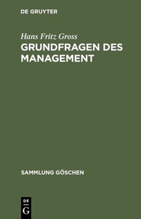 Abbildung von: Grundfragen des Management - De Gruyter