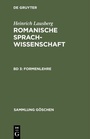 Cover: Formenlehre - De Gruyter