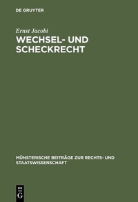 Abbildung von: Wechsel- und Scheckrecht - De Gruyter