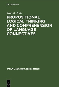 Abbildung von: Propositional logical thinking and comprehension of language connectives - De Gruyter Mouton