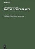 Cover: Aristophon - Crobylus - De Gruyter