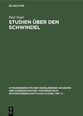 Cover: Studien &uuml;ber den Schwindel - De Gruyter
