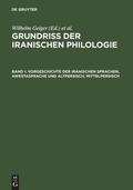 Cover: Vorgeschichte der iranischen Sprachen, Awestasprache und Altpersisch, Mittelpersisch - De Gruyter
